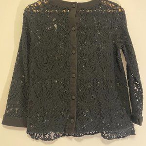 Black Banana Republic lace blouse